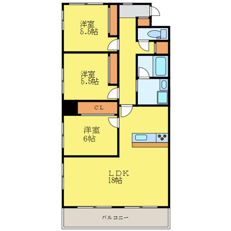 二軒屋駅 徒歩8分 2階の物件間取画像